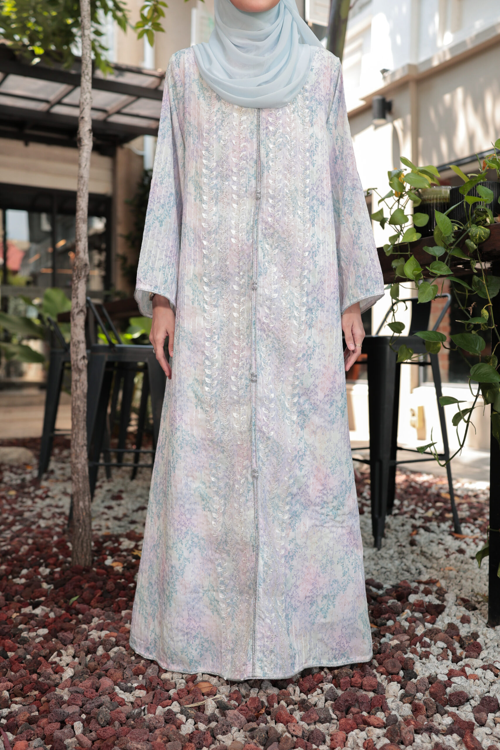 Serene Jalabiya - Pastel Blue - Image 4