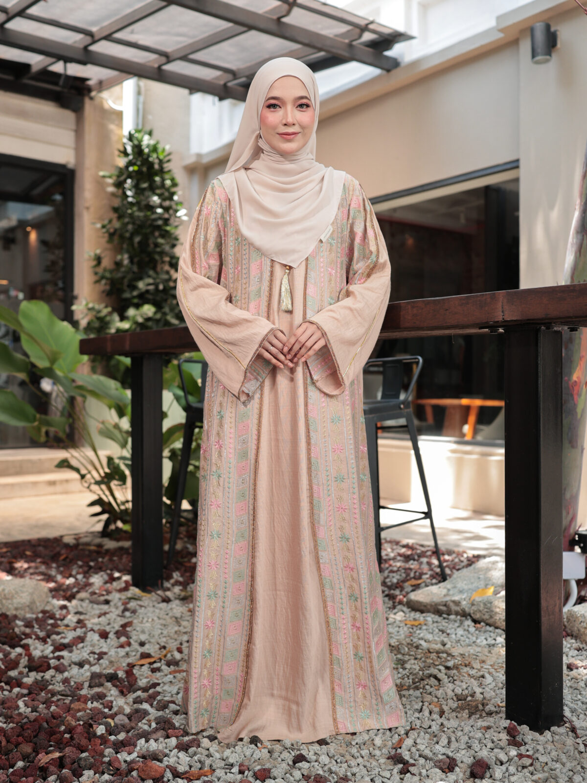 (PRE-ORDER) Mirage Jalabiya – Pastel Peach