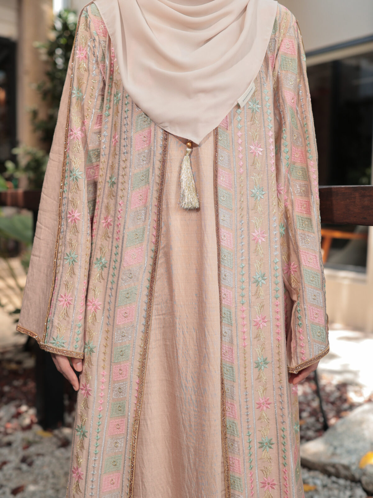 (PRE-ORDER) Mirage Jalabiya – Pastel Peach