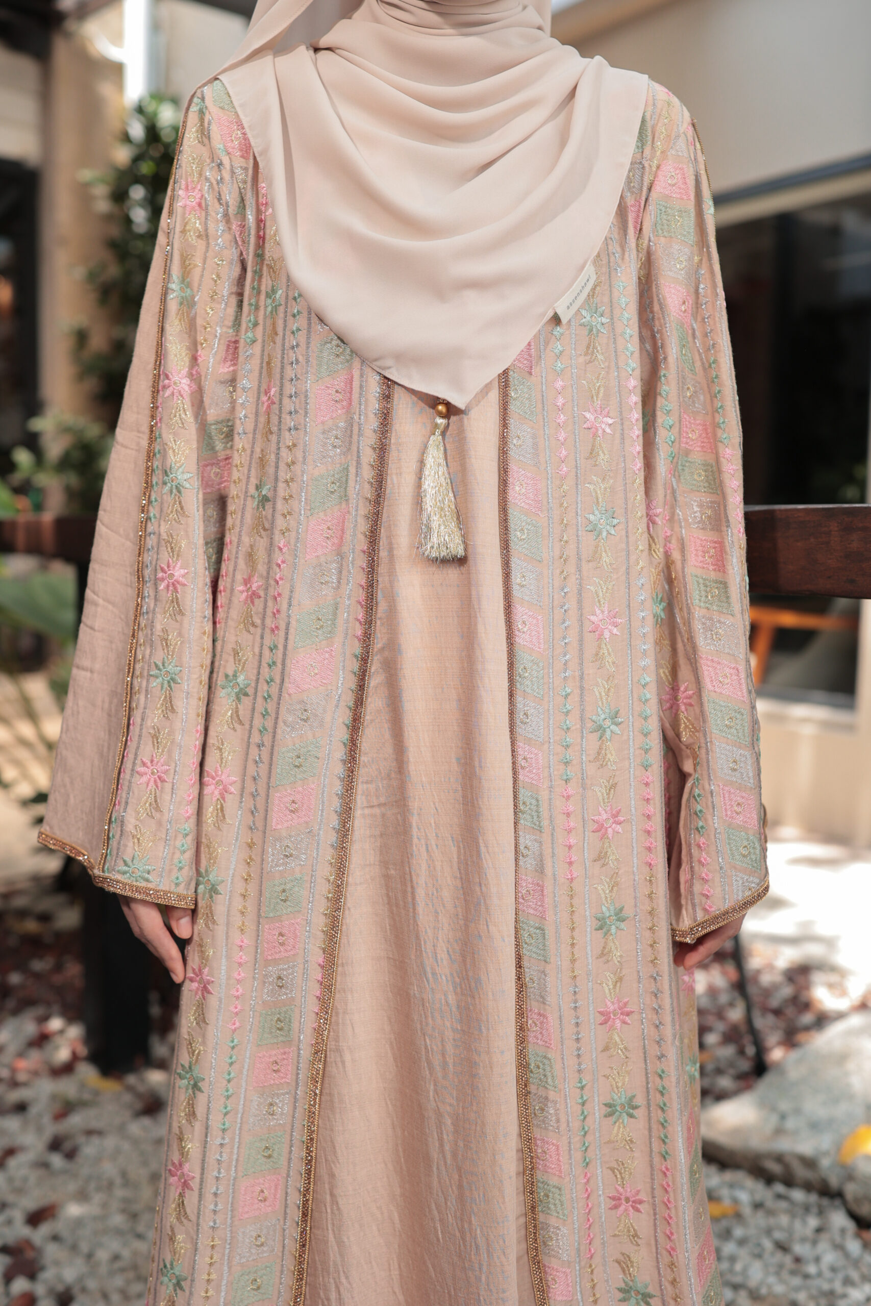 Mirage Jalabiya - Pastel Peach - Image 2
