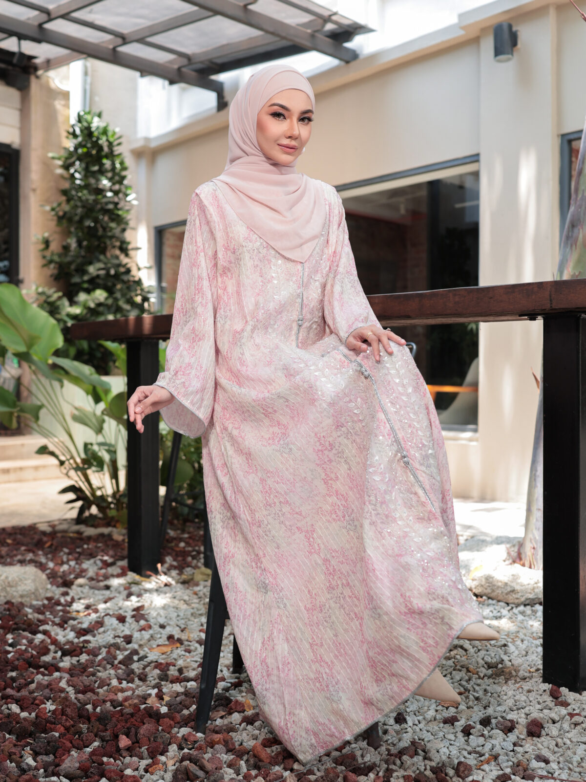 (PRE-ORDER) Serene Jalabiya – Pastel Pink