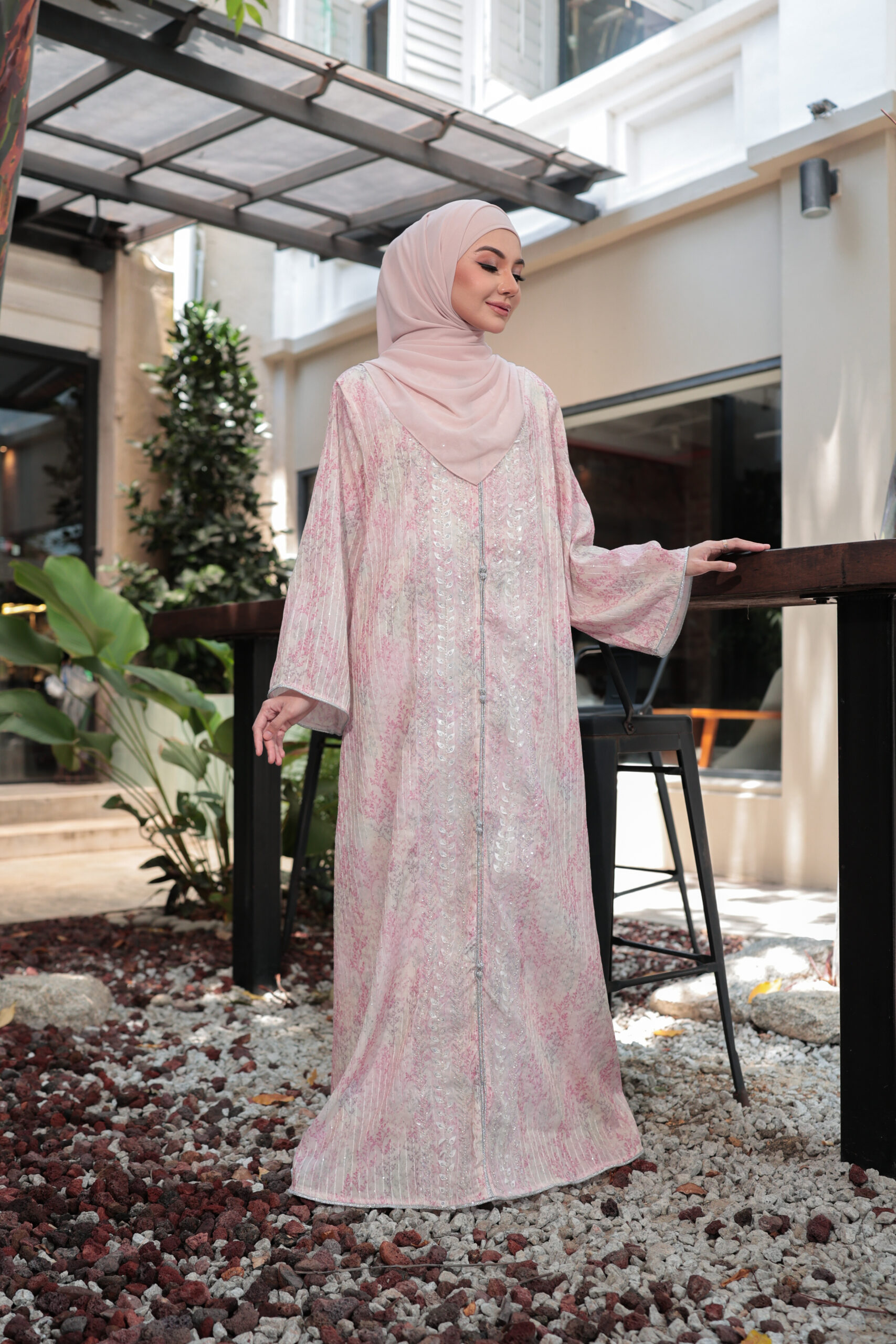 Serene Jalabiya - Pastel Pink - Image 4