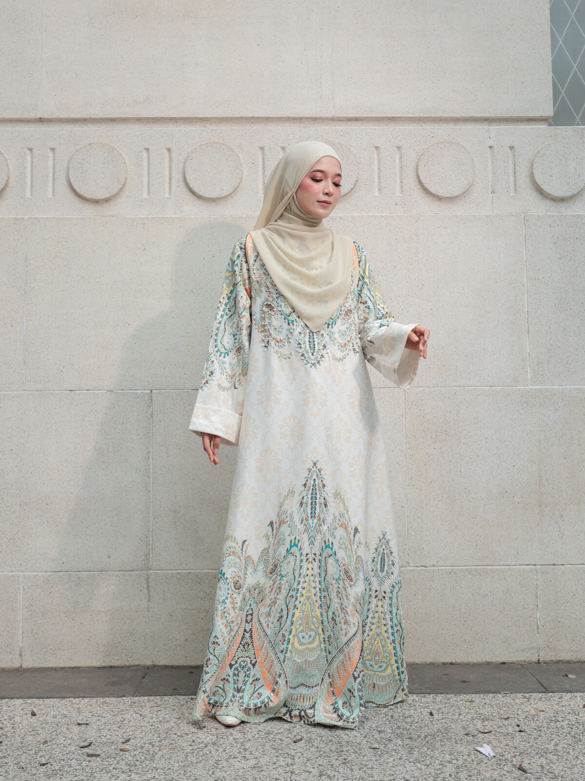 Rosavelle Jalabiya – Beige Blue