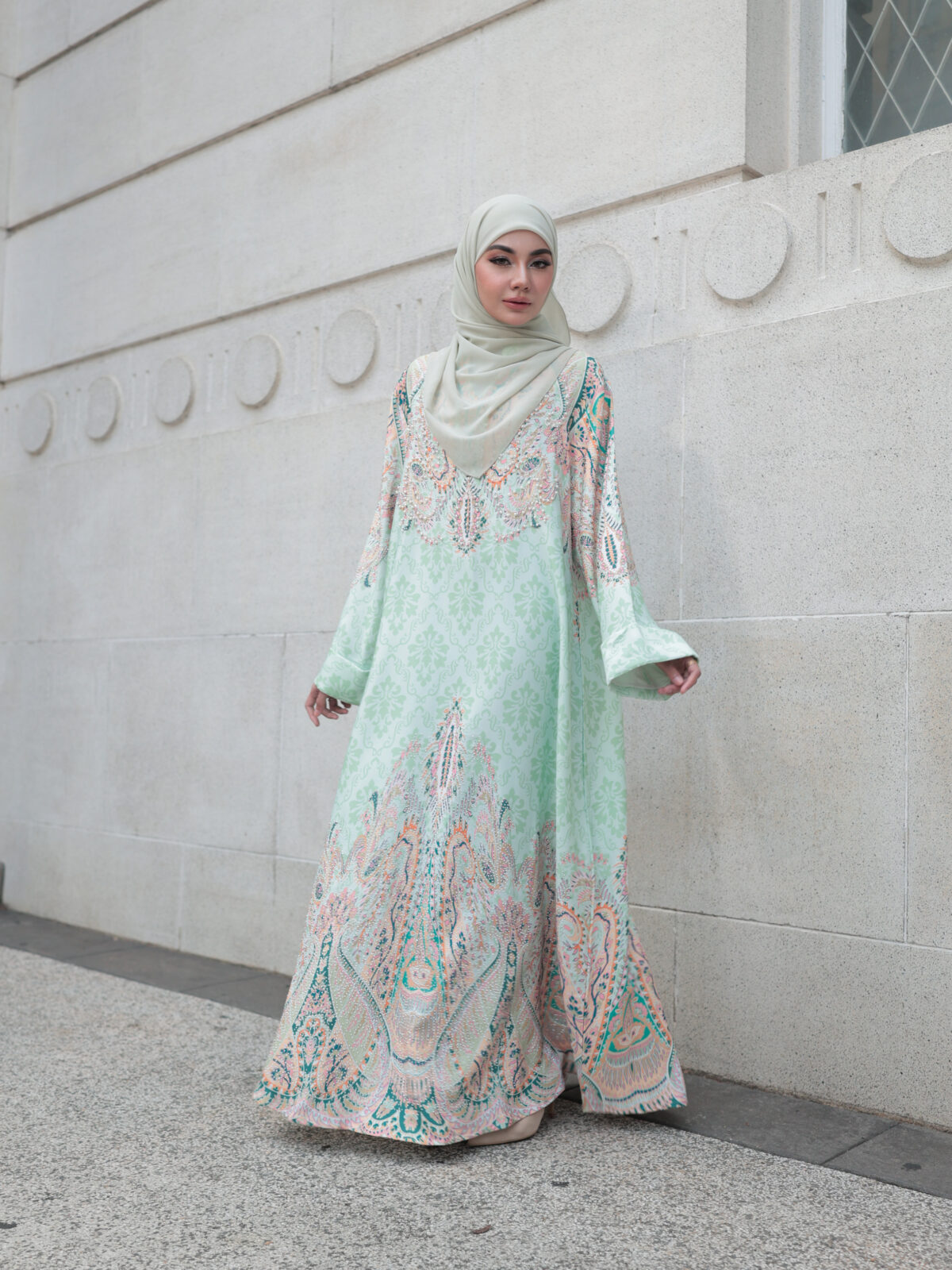 Rosavelle Jalabiya – Pastel Green