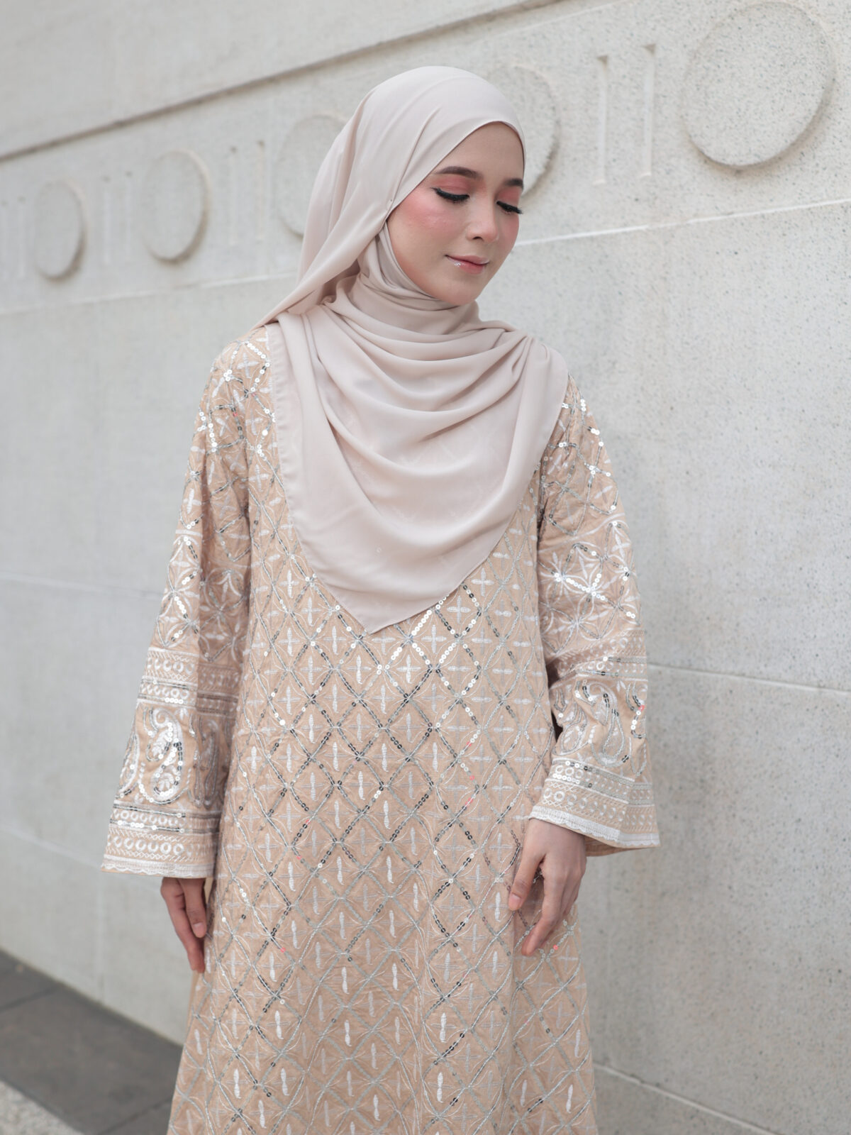 (PRE-ORDER) Moonstone Jalabiya – Champagne Beige