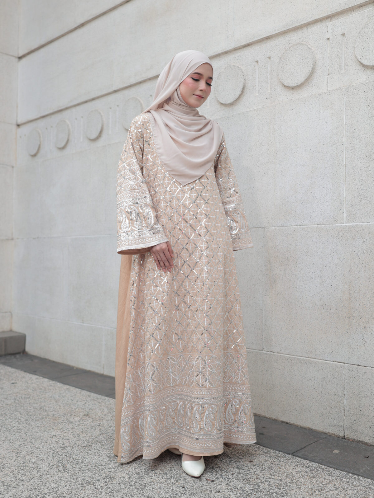 (PRE-ORDER) Moonstone Jalabiya – Champagne Beige