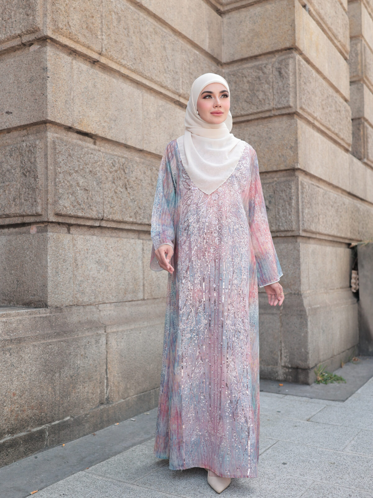 (PRE-ORDER) Aurora Jalabiya – Gradient Pink