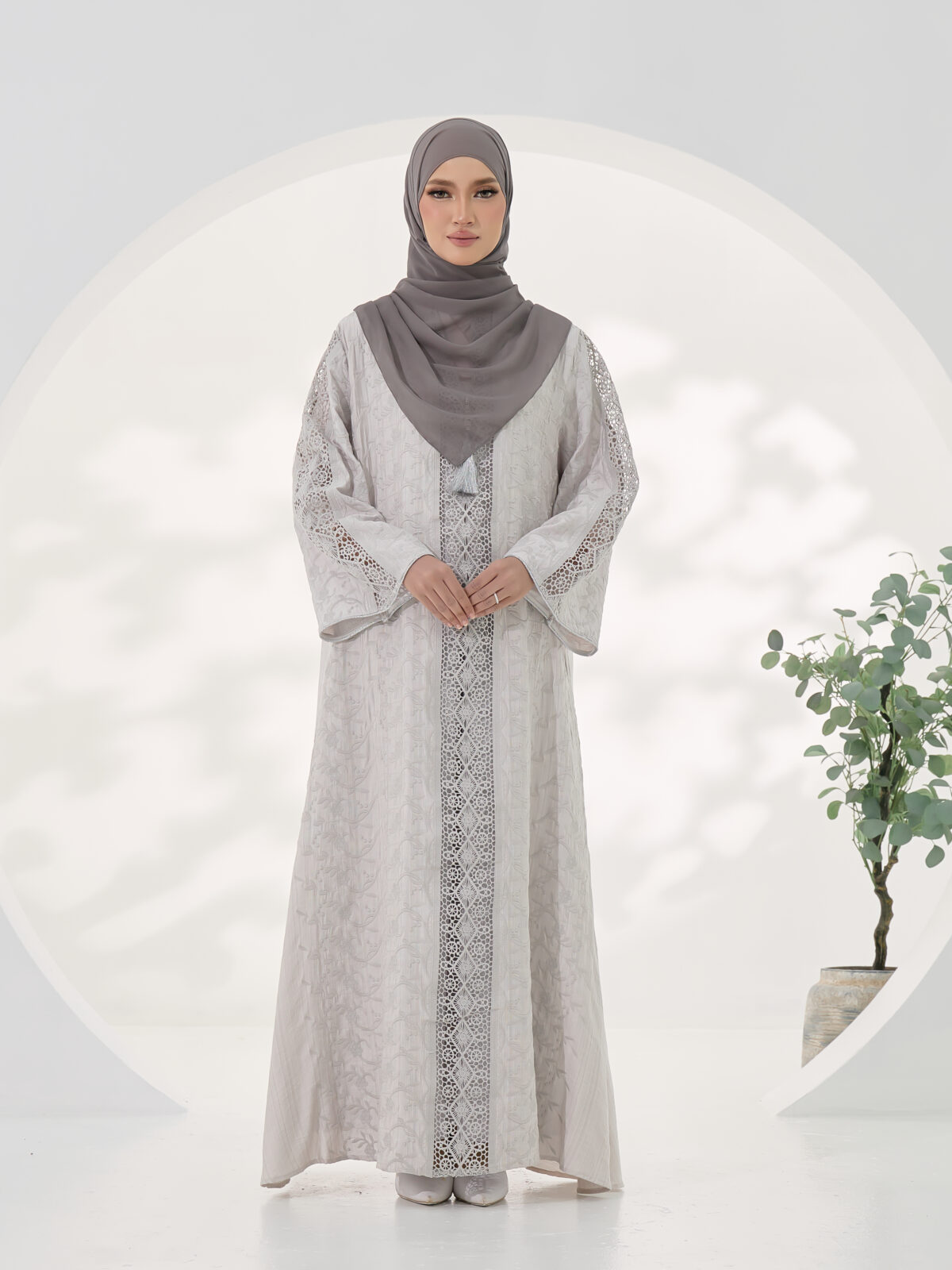 (PRE-ORDER) Safa Jalabiya – Silver Grey