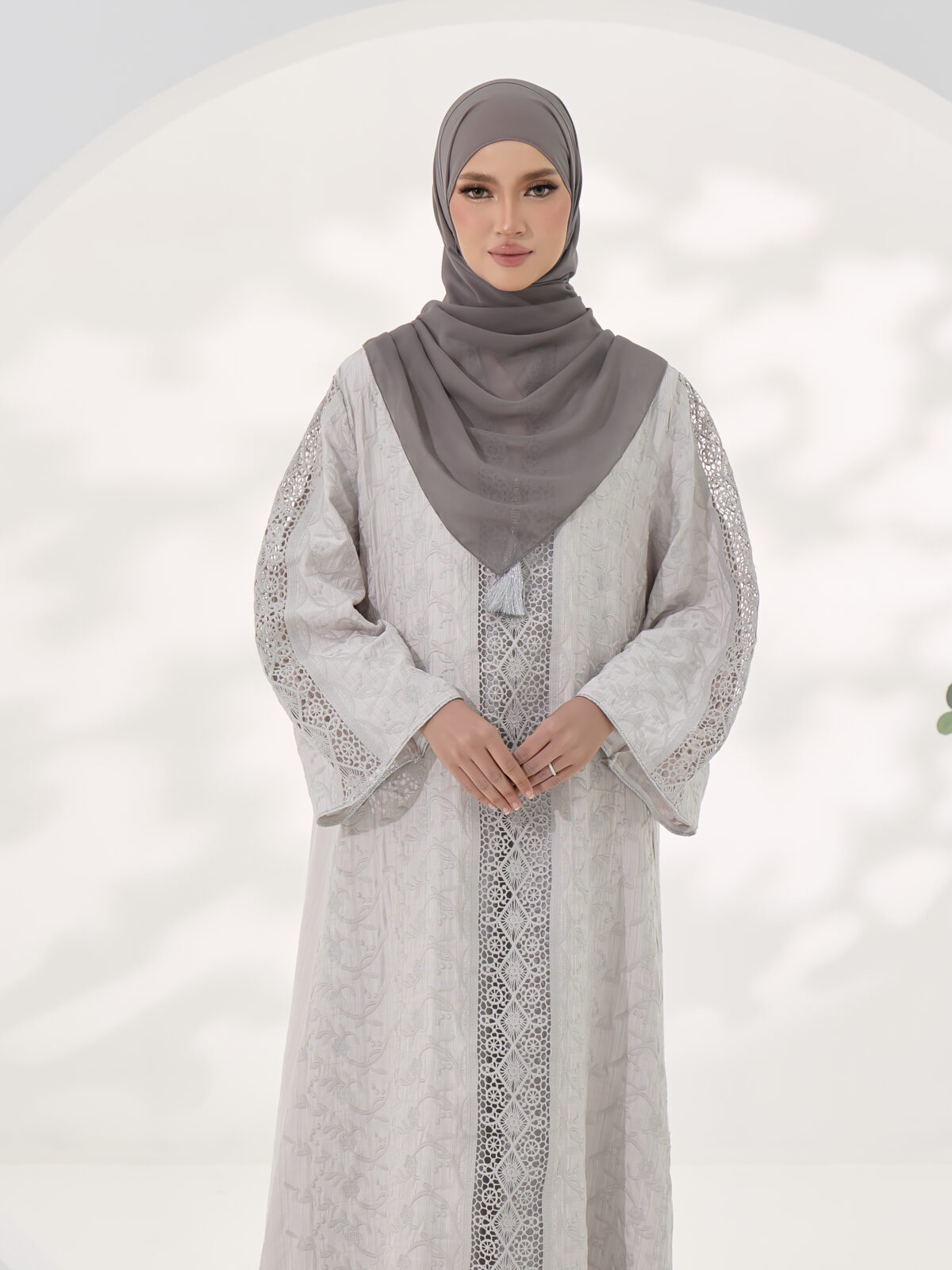 (PRE-ORDER) Safa Jalabiya – Silver Grey
