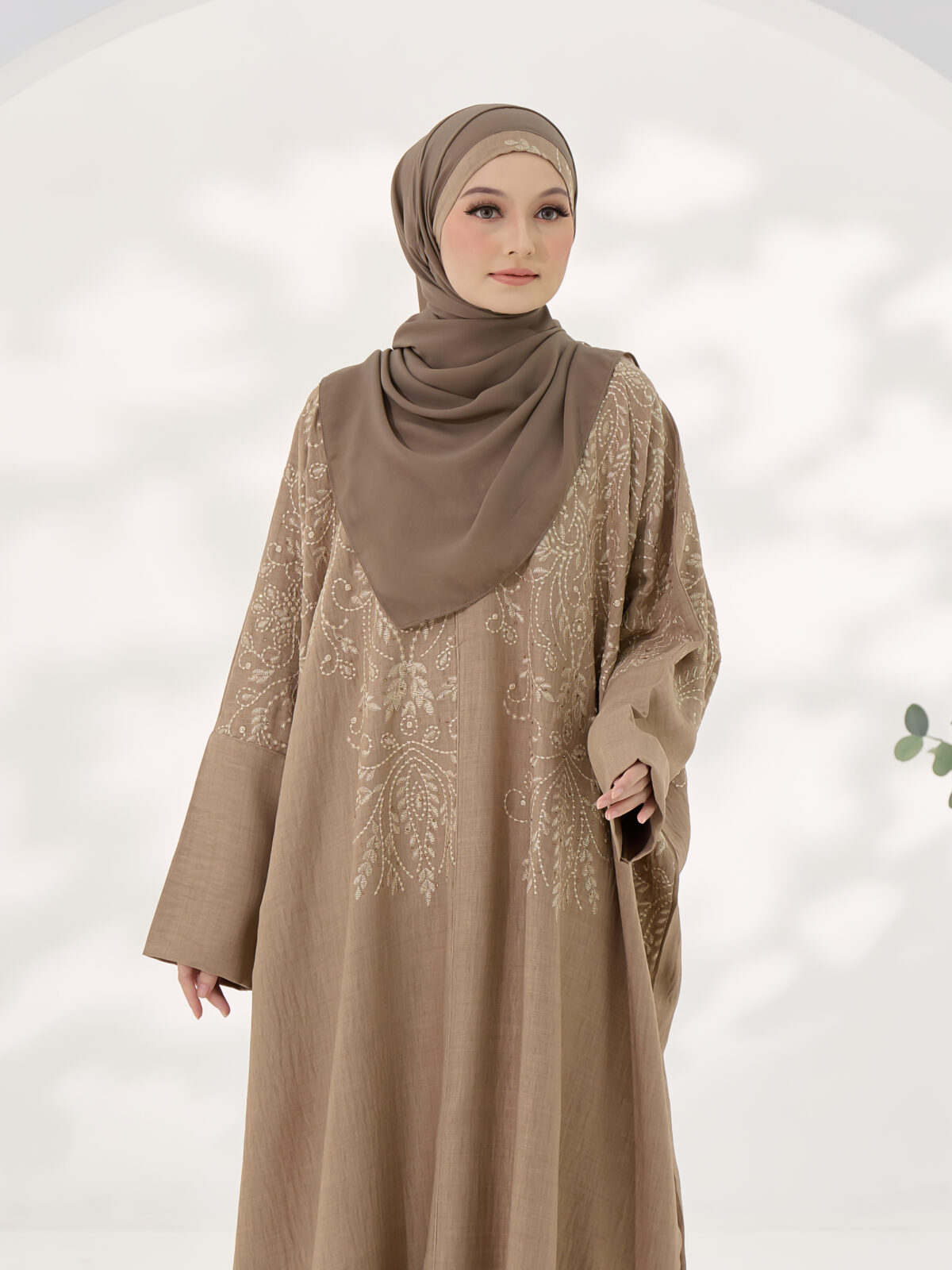 Damask in Camel Brown
